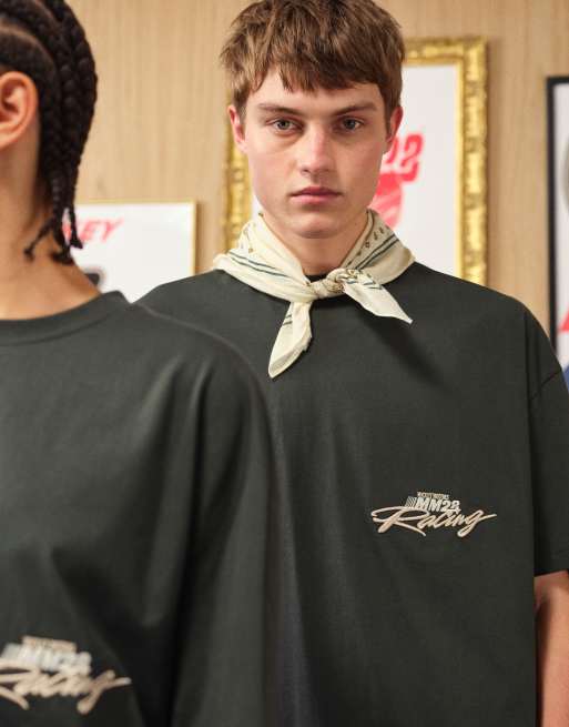ASOS DESIGN - Oversized T-shirt met Disney Racing Mickey-print in donkergroen, 3 van 5