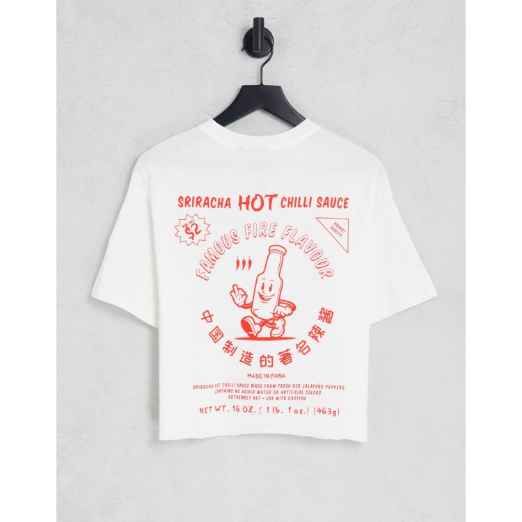 ASOS DESIGN Oversized T-shirt met gelicenseerde sriracha hot