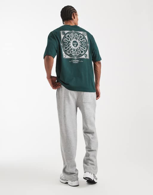 ASOS DESIGN - Oversized T-shirt met grafische astrologische print in groen, 2 van 5