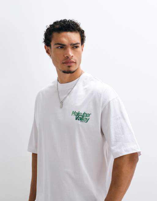 ASOS DESIGN - Oversized T-shirt met grafische bergprint in wit, 5 van 5