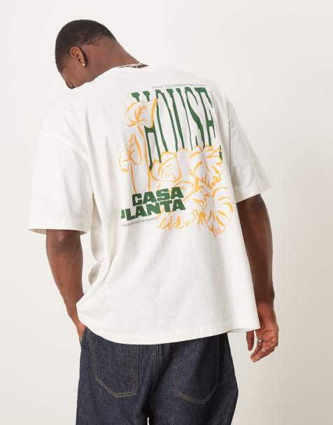 ASOS DESIGN - Oversized T-shirt met grafische bloemenprint in crème - view 1