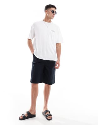 ASOS DESIGN oversized t-shirt with floral graphic in white