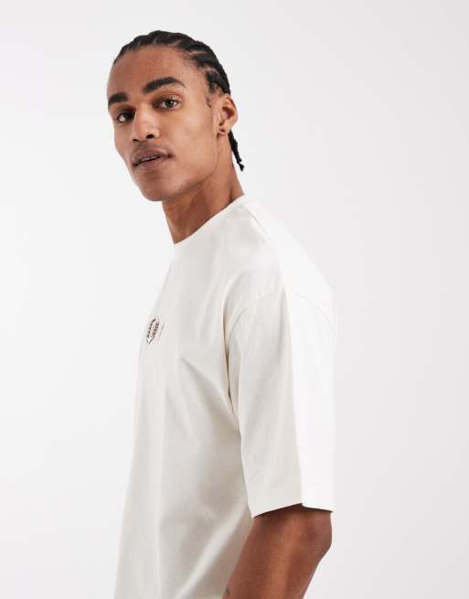 ASOS DESIGN - Oversized T-shirt met grafische bonsai-print in crème , 4 van 5