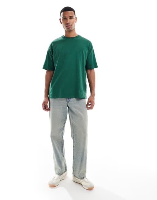 ASOS DESIGN - Oversized T-shirt met grafische drakenprint in groen, 2 van 5