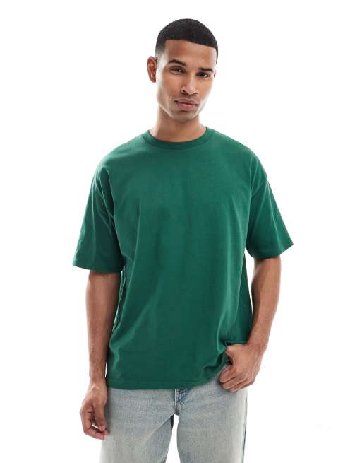 ASOS DESIGN - Oversized T-shirt met grafische drakenprint in groen, 3 van 5