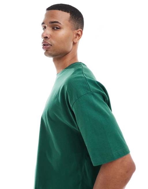 ASOS DESIGN - Oversized T-shirt met grafische drakenprint in groen, 4 van 5