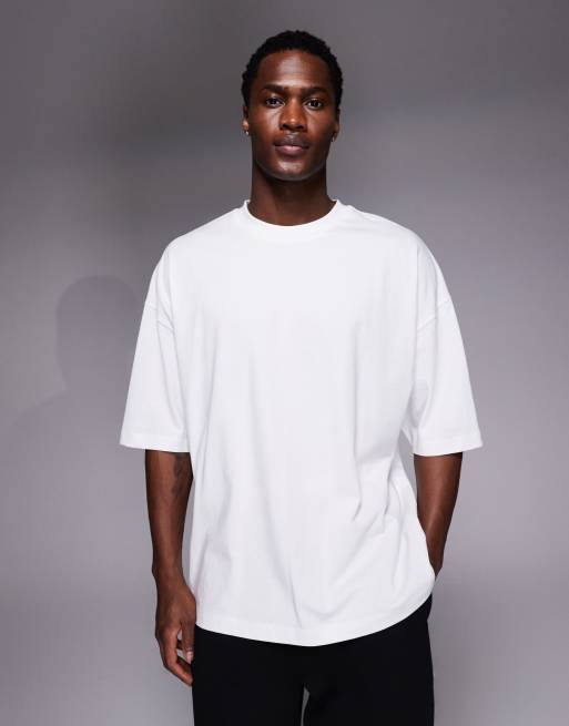 ASOS DESIGN - Oversized T-shirt met grafische Italia- en autoprint in wit, 3 van 5
