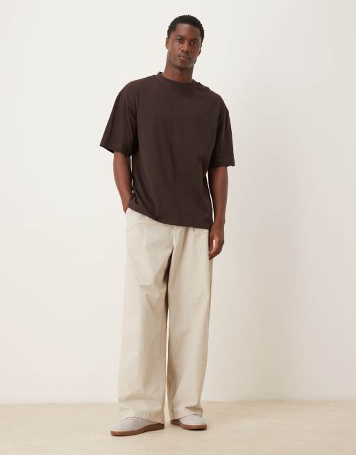 ASOS DESIGN - Oversized T-shirt met grafische jazz bar-print in bruin, 2 van 5
