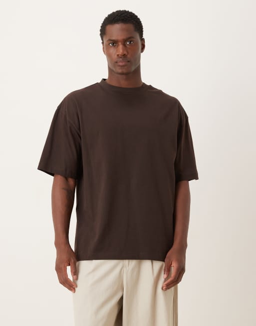 ASOS DESIGN - Oversized T-shirt met grafische jazz bar-print in bruin, 3 van 5