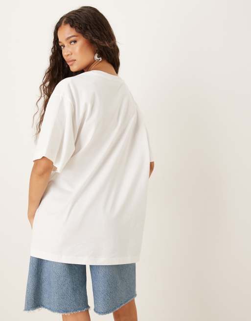 ASOS DESIGN - Oversized T-shirt met grafische 'Limoni Italia' print in crème, 3 van 4