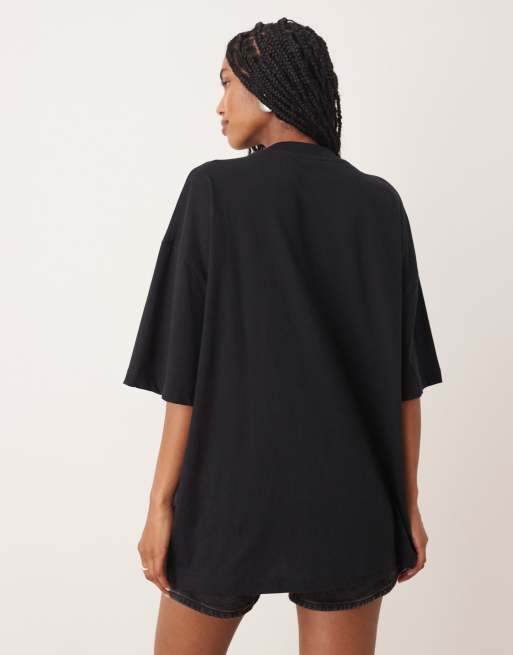ASOS DESIGN - Oversized T-shirt met grafische Michigan Gin-print in zwart, 3 van 4