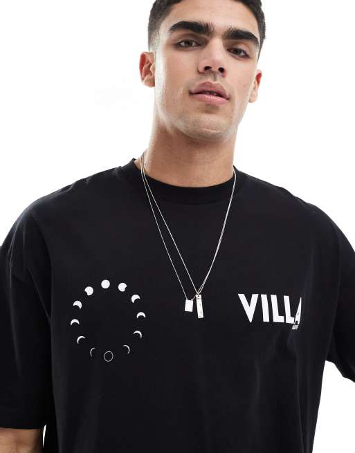 ASOS DESIGN - Oversized T-shirt met grafische palmboomprint in zwart, 2 van 4