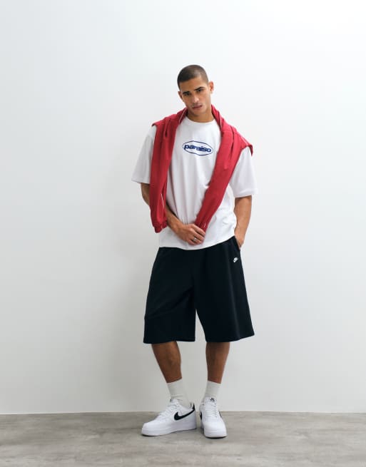 ASOS DESIGN Oversized T-shirt met grafische Paraiso-print op de voorkant in wit, 3 van 5