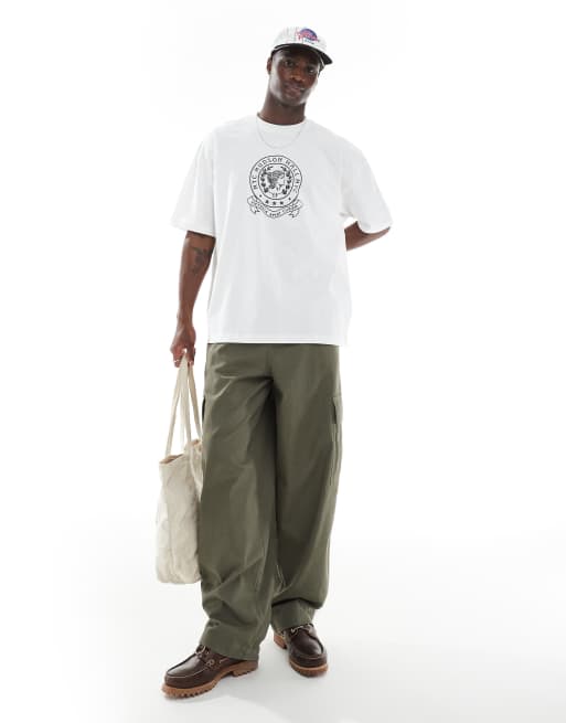 ASOS DESIGN - Oversized T-shirt met grafische renaissance-print in wit, 3 van 4