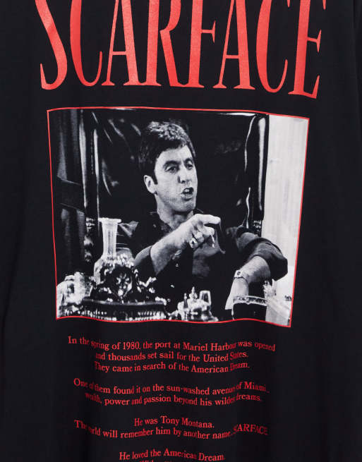 ASOS DESIGN - Oversized T-shirt met grafische Scarface-print in zwart, 4 van 4