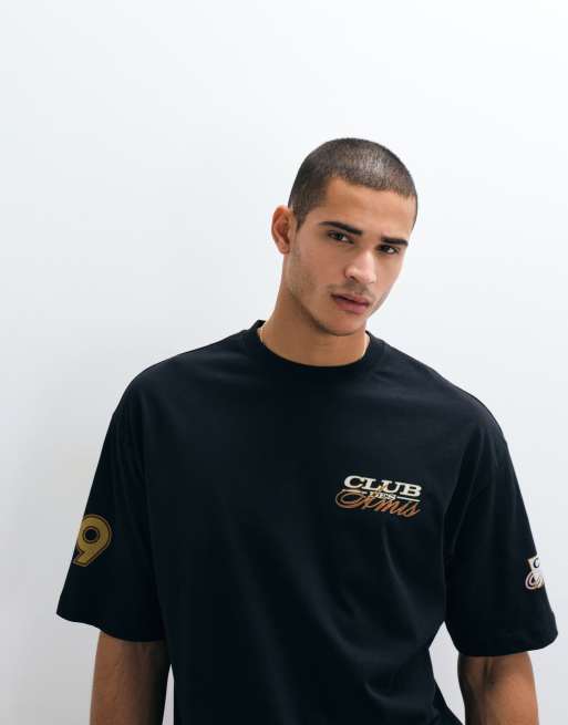 ASOS DESIGN - Oversized T-shirt met grafische straatprint in zwart, 4 van 5