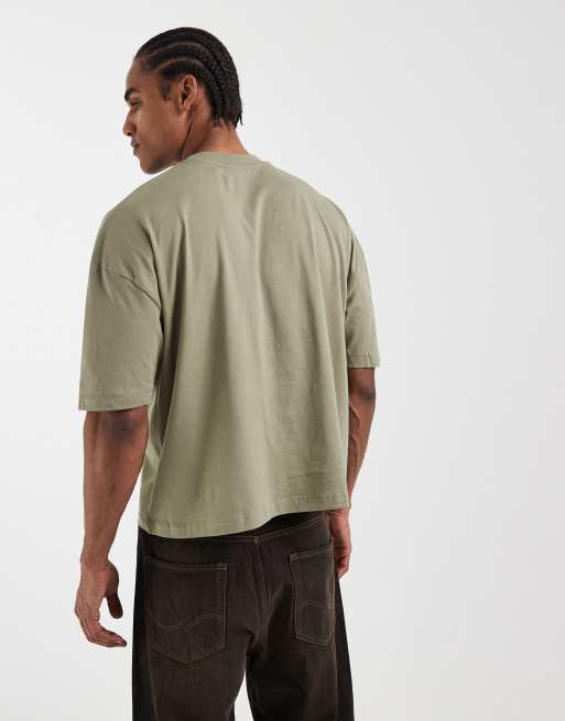ASOS DESIGN - Oversized T-shirt met grafische voetbalprint in donkergroen, 4 van 5