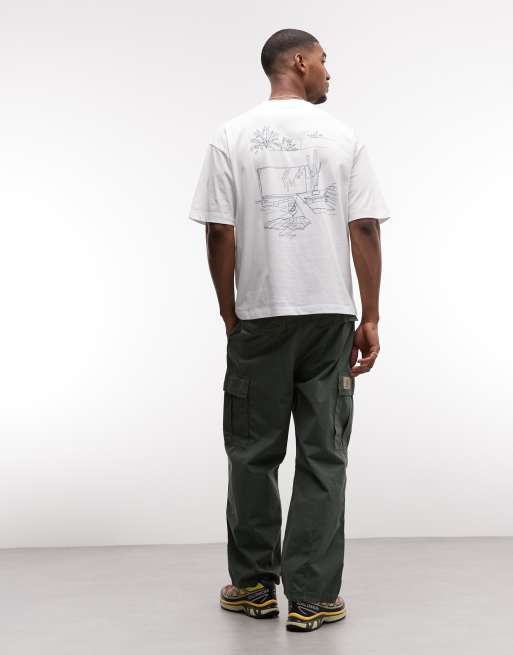 ASOS DESIGN - Oversized T-shirt met grafische zwembad-print in wit , 2 van 5