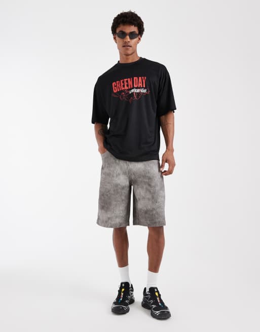 ASOS DESIGN - Oversized T-shirt met Green Day-print in zwart, 3 van 5