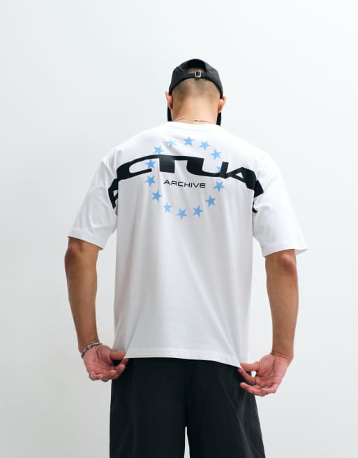 ASOS DESIGN - Oversized T-shirt met grote tekstprint in wit, 2 van 5