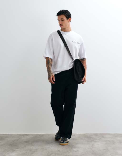 ASOS DESIGN oversized T-shirt met Guinness print in wit, 3 van 5
