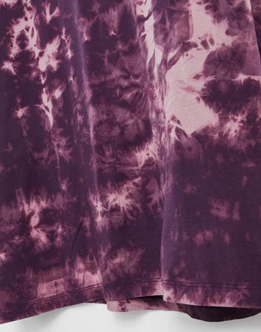 ASOS DESIGN - Oversized T-shirt met halflange mouwen in paarse tie-dye, 4 van 4