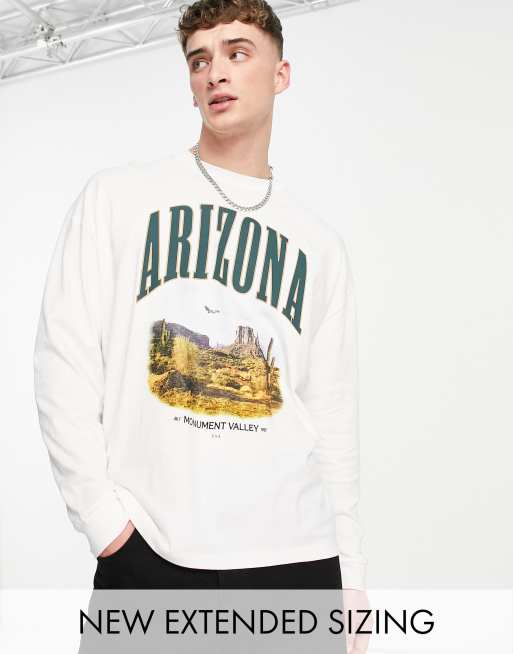 ASOS DESIGN - Oversized T-shirt met lange mouwen en Arizona stadsprint