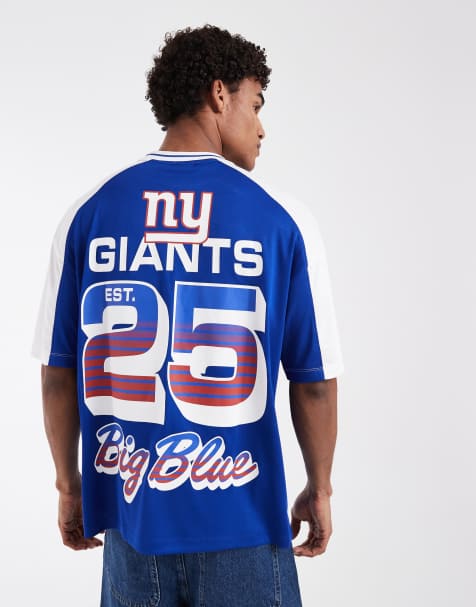 ASOS DESIGN - Oversized T-shirt met NFL New York Giants-print in blauw - view 1