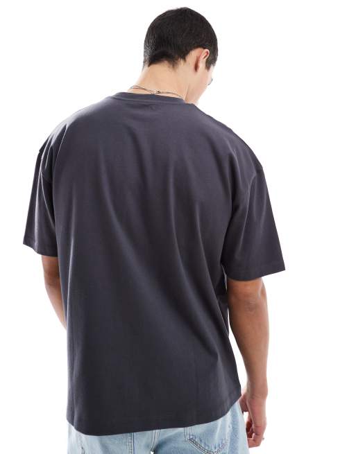 ASOS DESIGN oversized T-shirt met palmboomprint in antracietgrijs, 4 van 4
