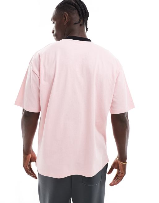 ASOS DESIGN - Oversized T-shirt met Paraiso-print op de voorkant in roze, 3 van 4