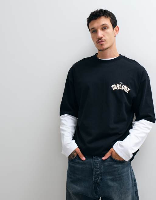ASOS DESIGN oversized T-shirt met Post Malone-print in zwart, 5 van 5