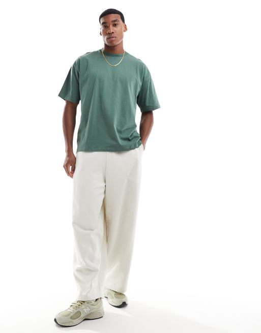 ASOS DESIGN - Oversized T-shirt met print op de achterkant in groen, 4 van 4