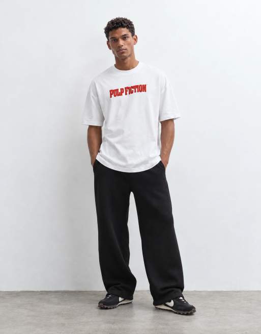 ASOS DESIGN - Oversized T-shirt met Pulp Fiction-print in wit, 10 van 10