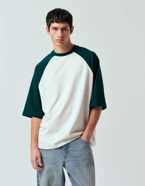 ASOS DESIGN - Oversized T-shirt met raglanmouwen in crème - view 1