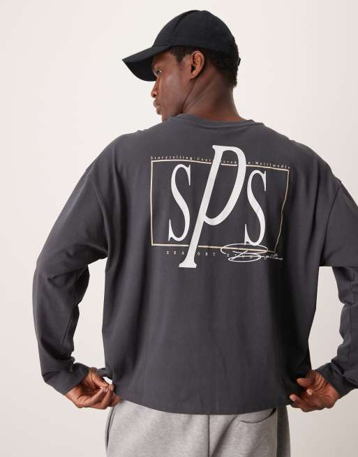 ASOS DESIGN - Oversized T-shirt met rechte pasvorm en tekstprint op de achterkant