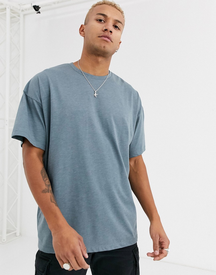 ASOS DESIGN - Oversized T-shirt met ronde hals in blauw
