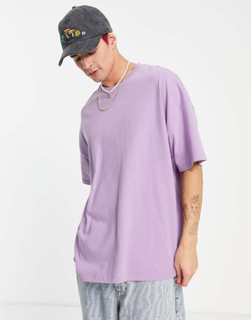 ASOS DESIGN - Oversized T-shirt met ronde hals in lila