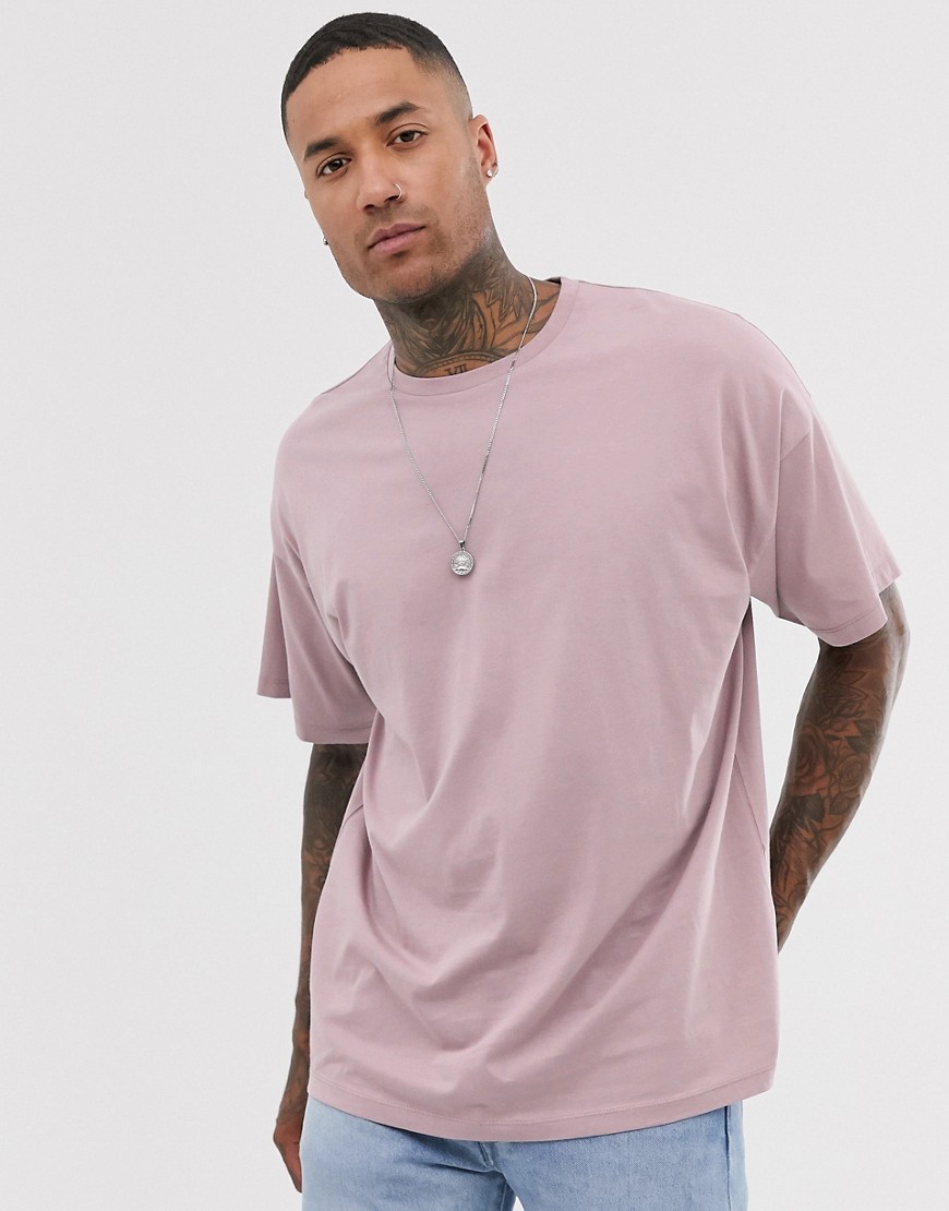 ASOS DESIGN - Oversized T-shirt met ronde hals in paars