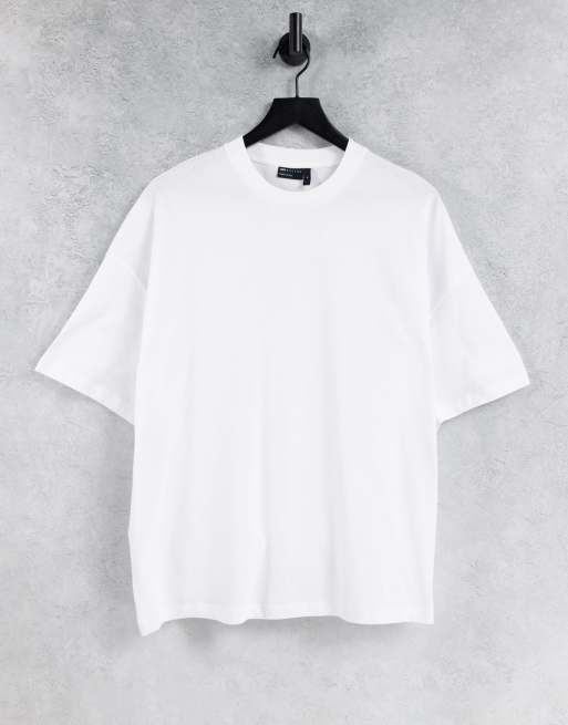 ASOS DESIGN - Oversized T-shirt met ronde hals in wit