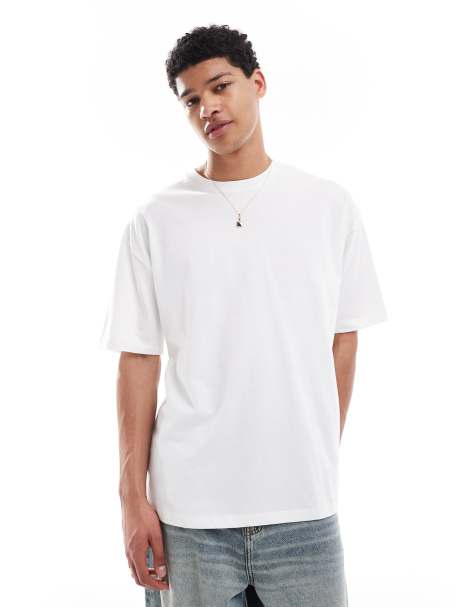 Oversized wit shirt discount heren