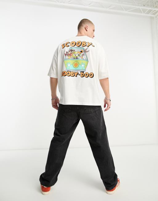 ASOS DESIGN - Oversized T-shirt met Scooby Doo-print in gebroken wit, 3 van 4