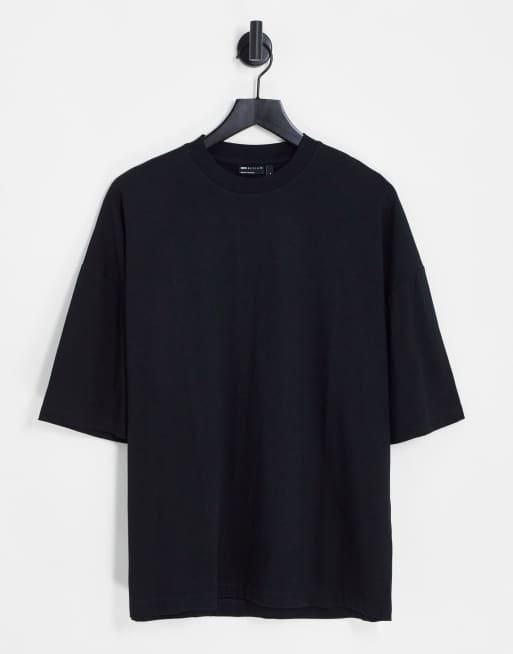 ASOS DESIGN - Oversized T-shirt met skateprint op de achterkant in zwart, 3 van 4