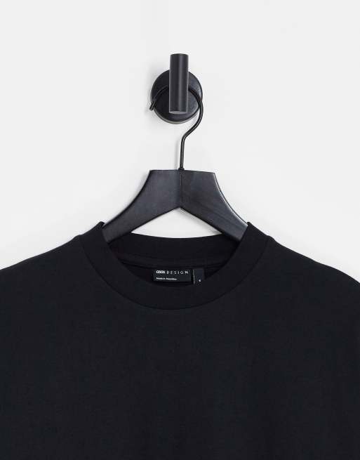 ASOS DESIGN - Oversized T-shirt met skateprint op de achterkant in zwart, 4 van 4
