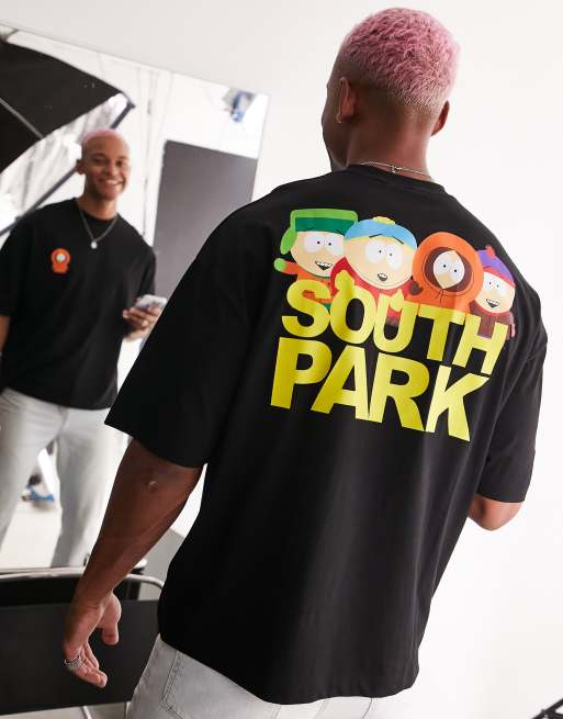ASOS DESIGN - Oversized T-shirt met 'South Park'-print in antraciet