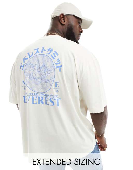 ASOS DESIGN - Oversized T-shirt met souvenirprint op de achterkant in zwart