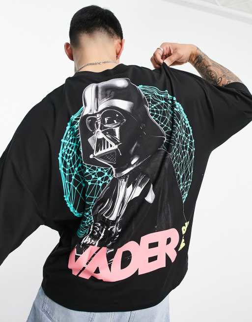 Derbevilletest dosis Vervallen ASOS DESIGN - Oversized T-shirt met Star Wars-print in zwart | ASOS