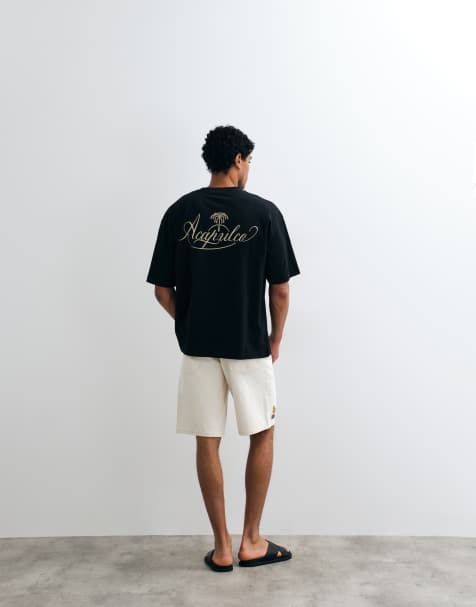 ASOS DESIGN - Oversized T-shirt met tekstprint op de achterkant in zwart - view 1