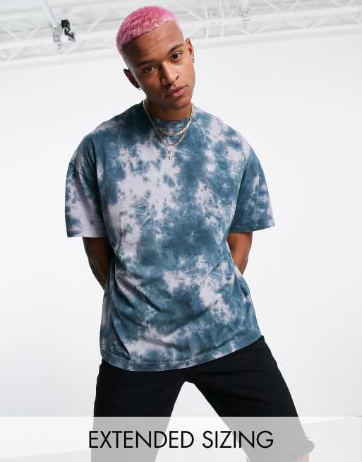 Tie dye best sale shirt blauw