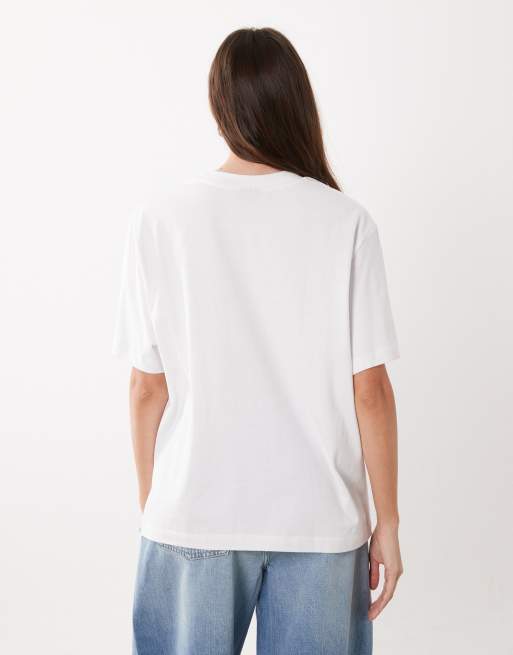 ASOS DESIGN oversized t-shirt met tijgerprint in wit, 3 van 4