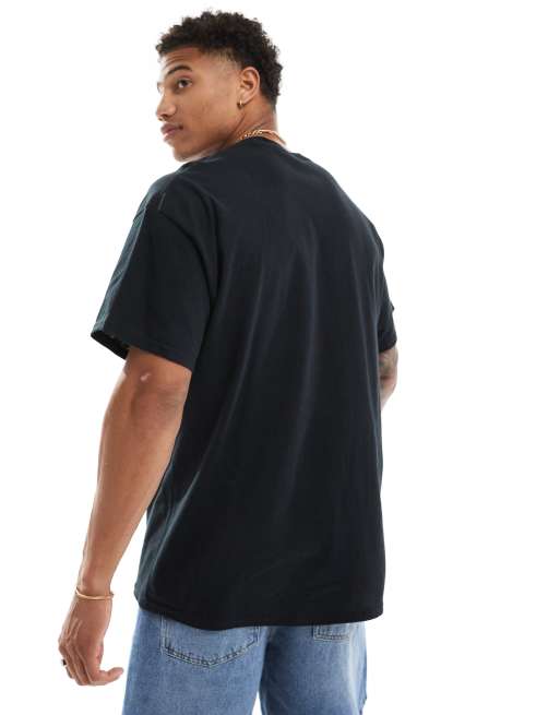ASOS DESIGN - Oversized T-shirt met 'Valley'-sportprint op de borst in zwart, 2 van 4